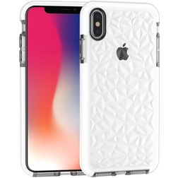 Mobigear Diamond iPhone XS Max Plastique rigide Coque arrière - Blanc / Transparent