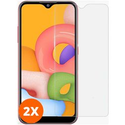 Mobigear Samsung Galaxy A01 Verre trempé Protection d'écran - Compatible Coque (Lot de 2)