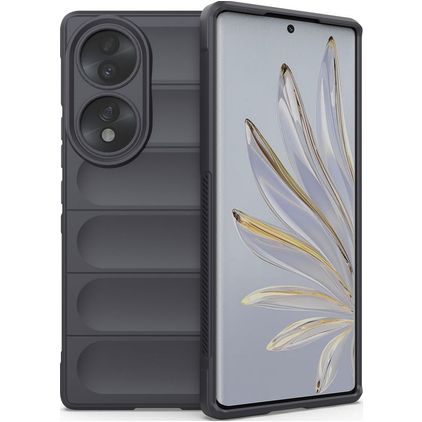 Mobigear Bumpy Coque HONOR 70 Coque arrière en TPU Souple - Dark Grey