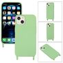 Mobigear Lanyard iPhone 14 Coque avec cordon en Silicone - Vert