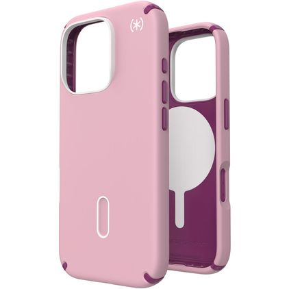 Speck Presidio2 Pro iPhone 16 Pro MagSafe Plastique rigide Coque arrière Antichoc - Rose