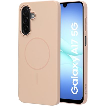 Mobiparts Slim Line Samsung Galaxy A17 MagSafe Plastique rigide Coque arrière - Dune Sand