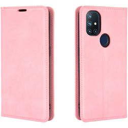 Mobigear Retro Slim Housse OnePlus Nord N10 5G Etui Porte-Monnaie - Rose