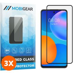 Mobigear Premium Huawei P Smart (2021) Verre trempé Protection d'écran - Compatible coque - Noir (Lot de 3)
