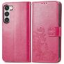 Mobigear Clover Housse Samsung Galaxy A54 Etui Porte-Monnaie - Magenta