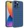 Mobigear Woven Coque iPhone 14 Pro Coque arrière en TPU Souple - Dark Blue