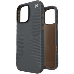 Speck Presidio2 Grip iPhone 16 Pro Max Plastique rigide Coque arrière Antichoc - Charcoal Grey
