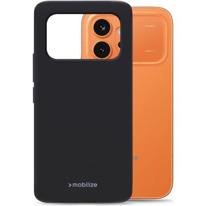 Mobilize Rubber Gelly Coque Honor 600 Smart Coque arrière en TPU Souple - Noir