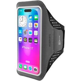 Mobiparts Comfort Fit Brassard Téléphone iPhone 17 Brassard Coque de Sport en Neoprène - Noir