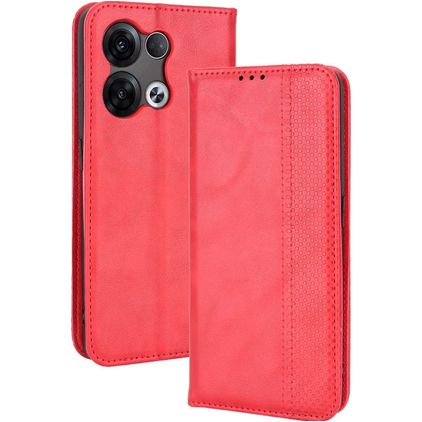 Mobigear Sensation Housse OPPO Reno 8 5G Etui Porte-Monnaie - Rouge