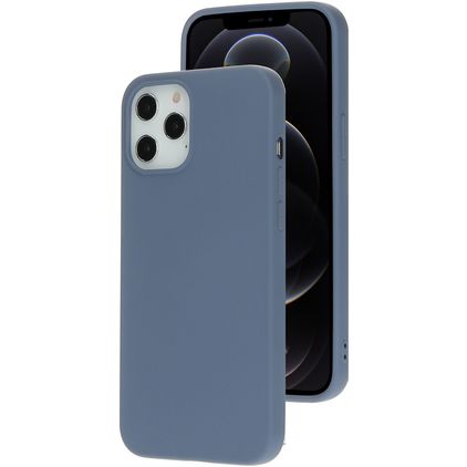 Mobiparts Coque iPhone 12 Pro Max Coque arrière en Silicone - Royal Grey