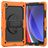 Mobigear SureGrip Xtreme Coque Samsung Galaxy Tab A9 Plus (2023) Coque arrière en Plastique rigide,Silicone + Bandoulière + Support Amovible - Orange