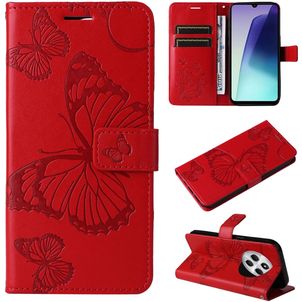 Mobigear Butterfly Housse Xiaomi Redmi 14C Etui Porte-Monnaie - Rouge