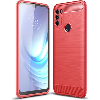 Mobigear Brushed Motorola Moto G50 TPU souple Coque arrière - Rouge
