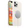 Mobigear Rubber Touch Coque iPhone 12 MagSafe Coque arrière en Silicone - Blanc