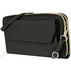 Antonio Fonzo Crossbody Clutch Sac Téléphone - Large - Noir