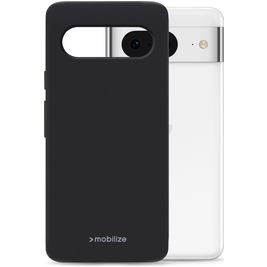 Mobilize Rubber Gelly Coque Google Pixel 8 Coque arrière en TPU Souple - Matt Black