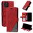 Mobigear Rhombus iPhone 12 Étui Portefeuille - Rouge