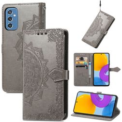 Mobigear Mandala Housse Samsung Galaxy M52 Etui Porte-Monnaie - Gris