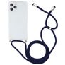 Mobigear Lanyard iPhone 12 Pro Max Coque avec cordon en TPU Souple - Transparent / Dark Blue