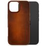 Mobilize Premium Coque iPhone 17 MagSafe Coque arrière en Cuir Véritable - Burned Cognac