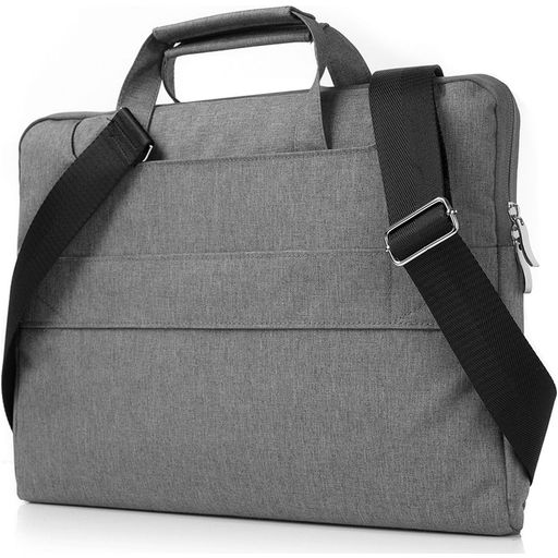 Mobigear Denim Zipper Sac à bandoulière Ordinateur portable 11 - 12 Pouces Sacoche ordinateur - Gris