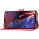 Mobigear Clover Housse OnePlus 6T Etui Porte-Monnaie - Magenta
