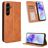 Mobigear Sensation Housse Samsung Galaxy A35 Etui Porte-Monnaie - Marron