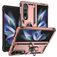 Mobigear Armor Ring Coque Samsung Galaxy Z Fold 4 Coque arrière Rigide Anti-Chocs avec Anneau-Support - Rose doré