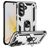 Mobigear Armor ring Samsung Galaxy A57 Plastique rigide Coque arrière Antichoc avec bague de maintien - Argent