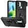 Mobigear Armor Ring Cam Slide Coque Xiaomi Redmi A1 4G Coque arrière Rigide Anti-Chocs avec Anneau-Support et Protecteur Lentilles - Noir