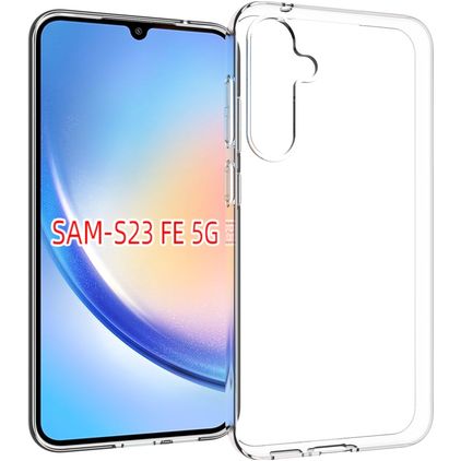 Mobigear Basics Coque Transparente Samsung Galaxy S23 FE Coque arrière en TPU Souple - Transparent