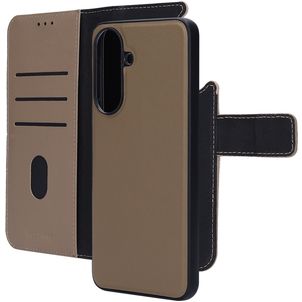 Mobiparts Housse Samsung Galaxy A57 Etui avec Coque Détachable en Cuir Véritable Porte-Monnaie - Taupe