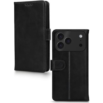 Mobilize Premium Gelly Housse iPhone 17 Pro Max Etui Porte-Monnaie - Noir