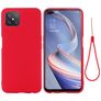 Mobigear Rubber Touch Coque OPPO Reno 4 Z 5G Coque arrière en Silicone - Rouge