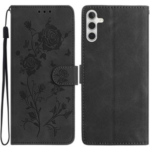 Mobigear Flowers Housse Samsung Galaxy A17 Etui Porte-Monnaie - Noir