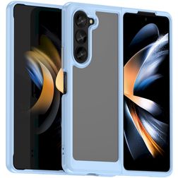 Mobigear Crystal Samsung Galaxy Z Fold 5 Plastique rigide Coque arrière - Transparent / Bleu