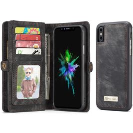 Caseme 008 Housse iPhone X Etui avec Coque Détachable Porte-Monnaie - Noir
