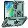 Mobigear Armor ring Samsung Galaxy S24 FE Plastique rigide Coque arrière Antichoc avec bague de maintien - Vert