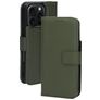 Mobiparts Housse iPhone 16 Pro MagSafe Etui avec Coque Détachable en Cuir Véritable Porte-Monnaie - Vert
