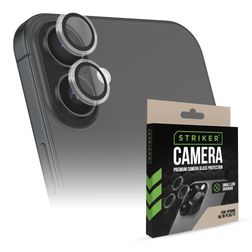 Striker Single Lens iPhone 16 Verre trempé Protection Objectif Caméra - Compatible Coque - Noir