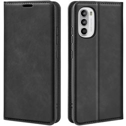 Mobigear Retro Slim Housse Motorola Moto G52 Etui Porte-Monnaie - Noir