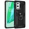 Mobigear Armor Ring OnePlus 9 Pro Plastique rigide Coque arrière Antichoc avec bague de maintien - Noir