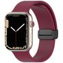 Mobigear Sport Mag Bracelet Silicone Apple Watch Fermeture magnétique - 42/41/40/38 mm - Bordeaux