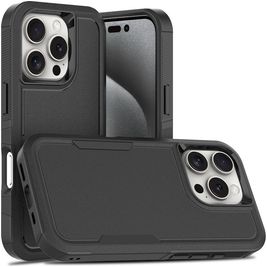 Mobigear Heavy Armor Coque iPhone 16 Pro Coque arrière Rigide Anti-Chocs - Noir