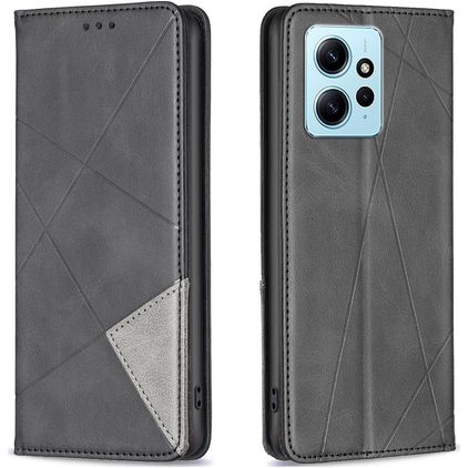Mobigear Rhombus Slim Xiaomi Redmi Note 12 Étui - Noir