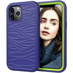 Mobigear Wave Coque iPhone 12 Pro Max Coque arrière Rigide Anti-Chocs - Dark Blue