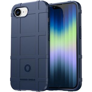 Mobigear Rugged Shield Coque iPhone 17e Coque arrière en TPU Souple Anti-Chocs - Bleu