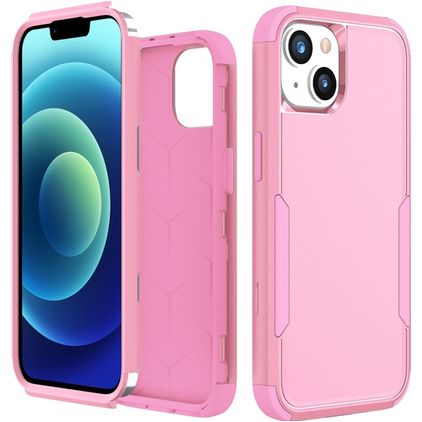 Mobigear Ultra Tough Coque iPhone 15 Plus Coque arrière Rigide Anti-Chocs - Rose