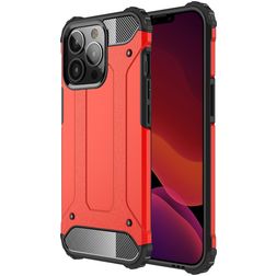Mobigear Outdoor Coque iPhone 13 Pro Max Coque arrière Rigide Anti-Chocs - Rouge